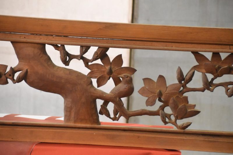Japanese Carved Magnolia Rama Transom Width:1700mm - Image 5