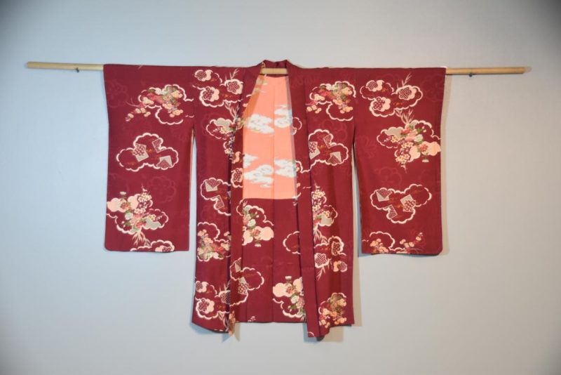Taisho Period Silk Rinzu (Jacquard) Haori Jacket
