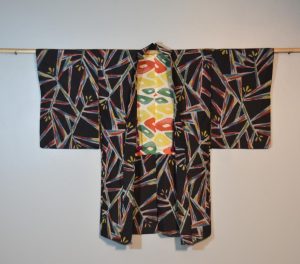 Japanese Vintage Meisen (Silk Ikat) Haori Jacket