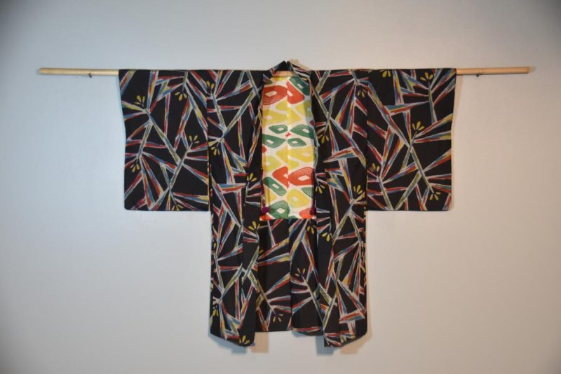 Japanese Vintage Meisen (Silk Ikat) Haori Jacket