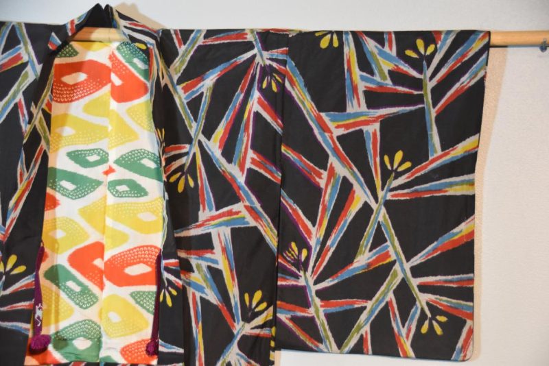 Japanese Vintage Meisen (Silk Ikat) Haori Jacket - Image 7