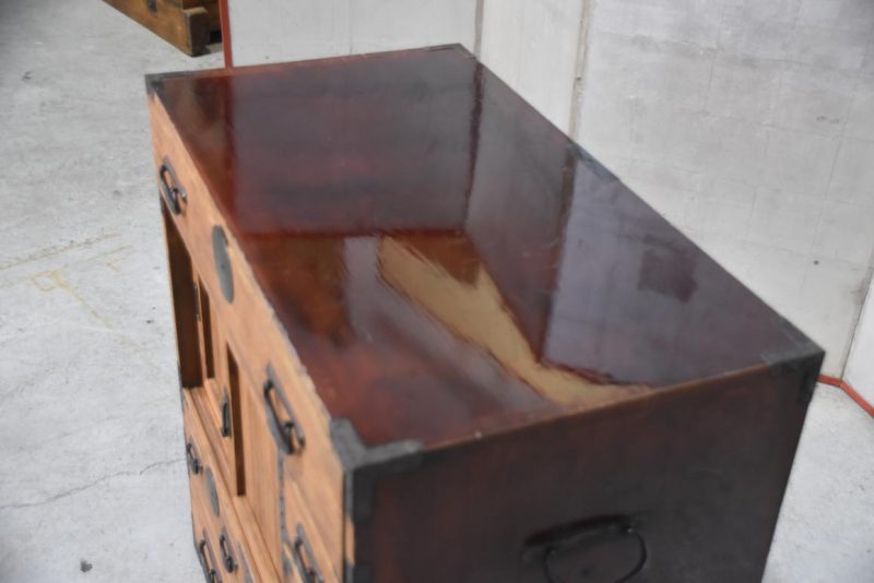 Antique Merchants Chest Width:780mm - Image 6