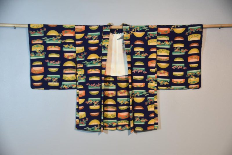Vintage Japanese Crepe Silk Haori Jacket - Image 2