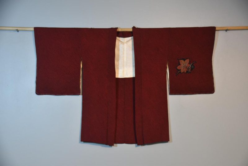 Vintage Japanese Crepe Silk Haori Jacket - Image 2