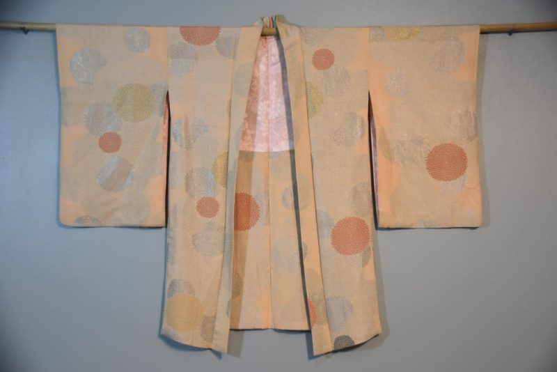 Vintage Silk Haori Jacket with Lacquered Threads - Image 3