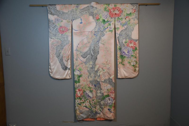 Japanese Furisode Vintage Silk Kimono