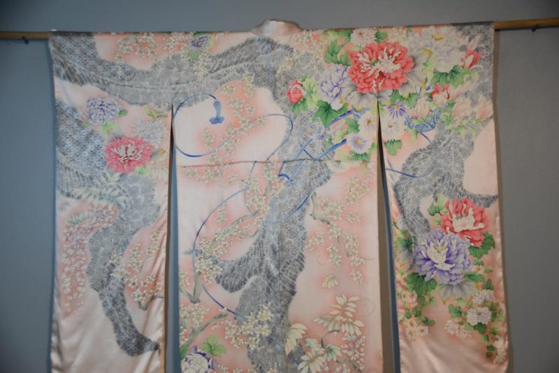 Japanese Furisode Vintage Silk Kimono - Image 6