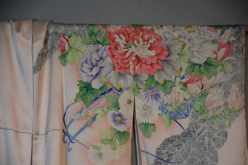 Japanese Furisode Vintage Silk Kimono - Image 3