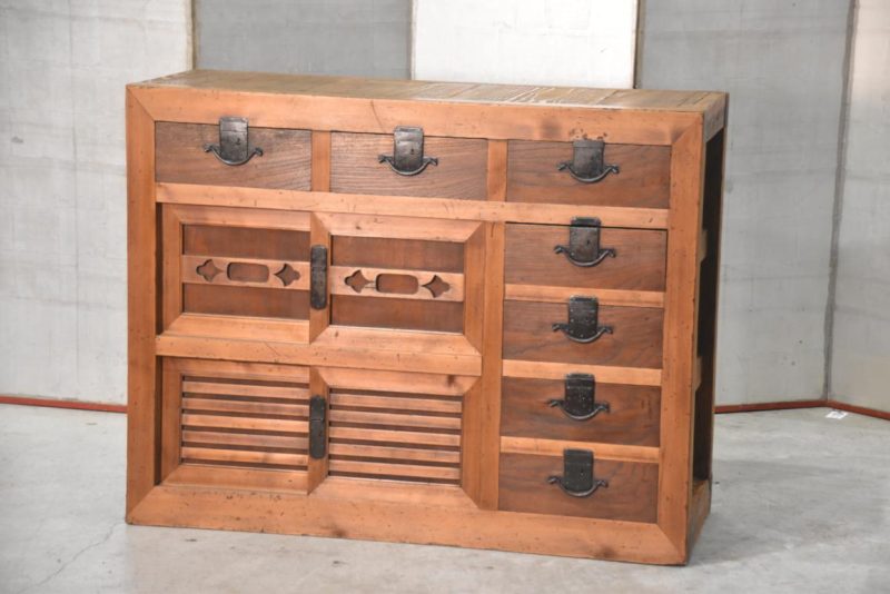 Antique Mingei Merchants Chest Width:1215mm - Image 2