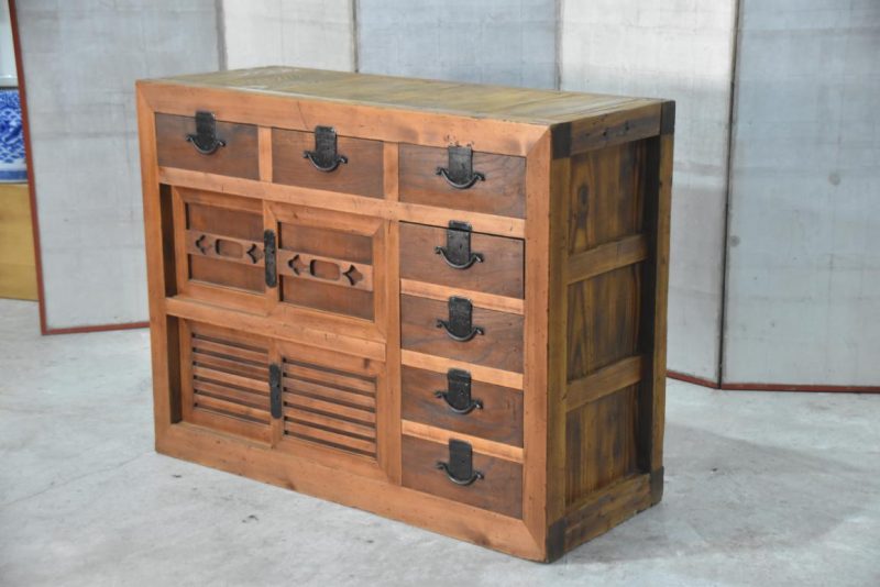 Antique Mingei Merchants Chest Width:1215mm - Image 9