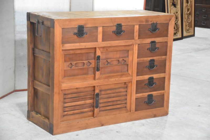 Antique Mingei Merchants Chest Width:1215mm - Image 3