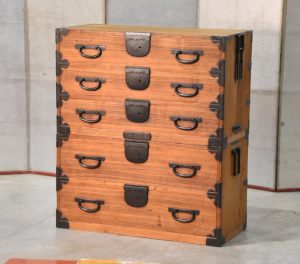 Antique 2 Section Clothing Chest 5 Drawers Width:950mm