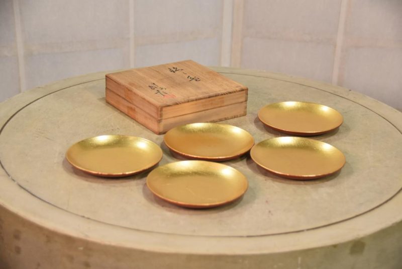 Set of 5 Small Lacquer Dishes Width:120mm
