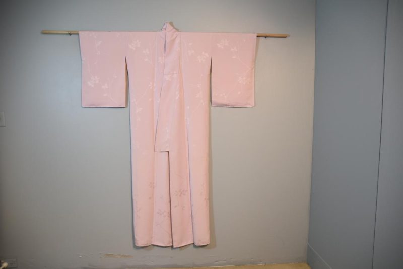 Japanese Vintage Silk Jacquard Kimono - Image 7