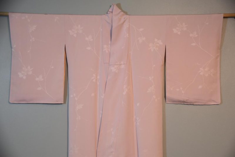 Japanese Vintage Silk Jacquard Kimono - Image 6