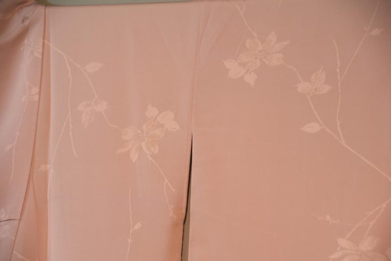 Japanese Vintage Silk Jacquard Kimono - Image 4