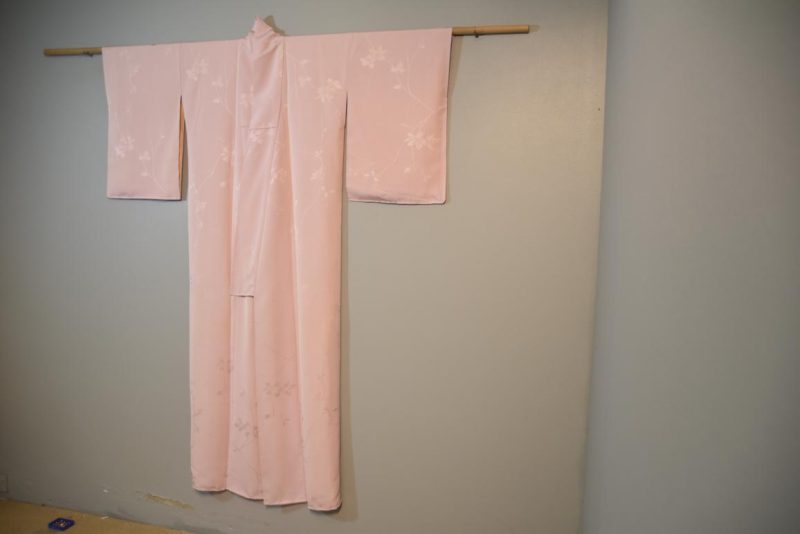 Japanese Vintage Silk Jacquard Kimono - Image 3