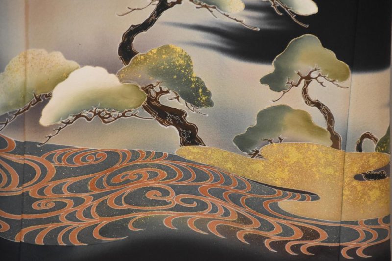 Japanese Vintage Silk Tomosode Kimono - Image 8