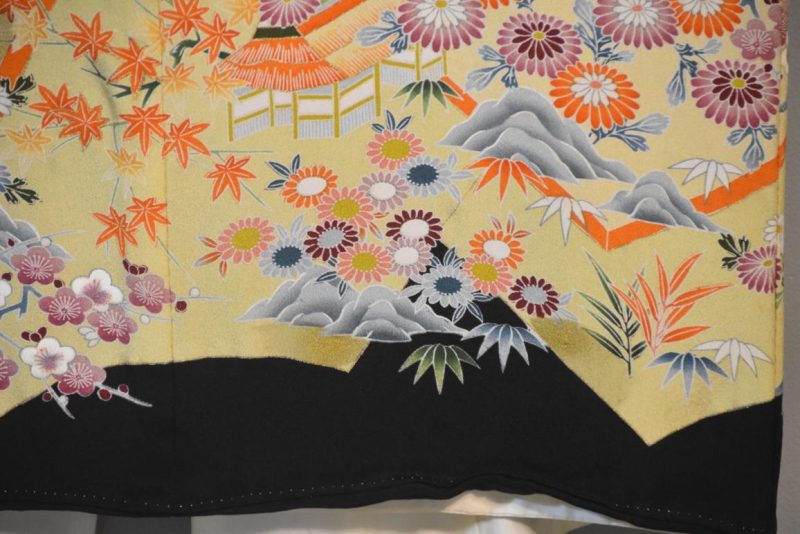 Japanese Vintage Silk Tomosode Kimono - Image 12