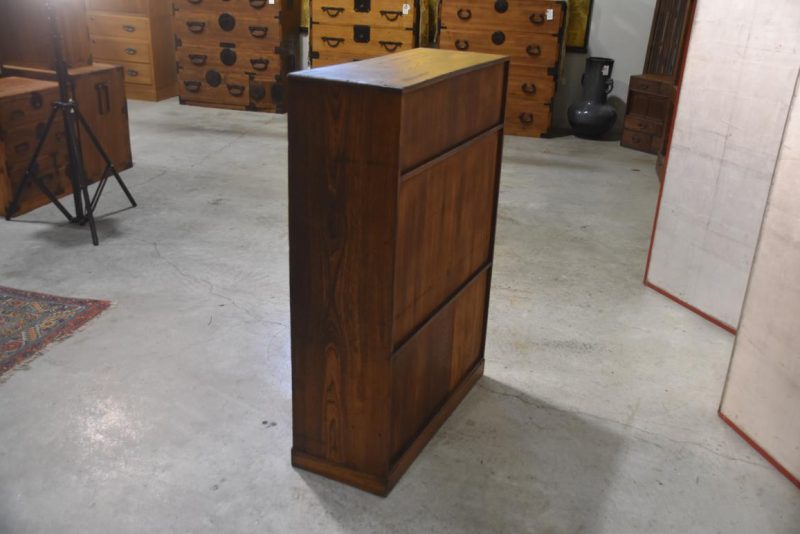 Vintage Burled Mulberry Chadansu Tea Utensil Chest Width:740mm - Image 4