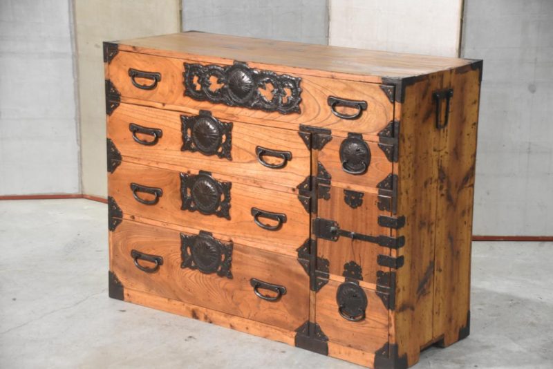 Antique Sendai Clothing Chest 1155 mm's wide - Image 12