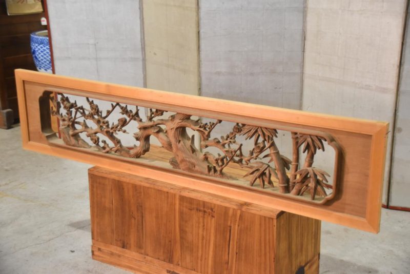 Japanese Carved Wooden Rama Transom Width:1700mm - Image 4