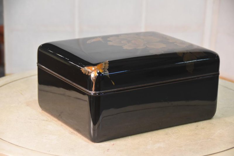 Vintage Japanese Lacquered Letter Box  Tebako Width:270mm - Image 6
