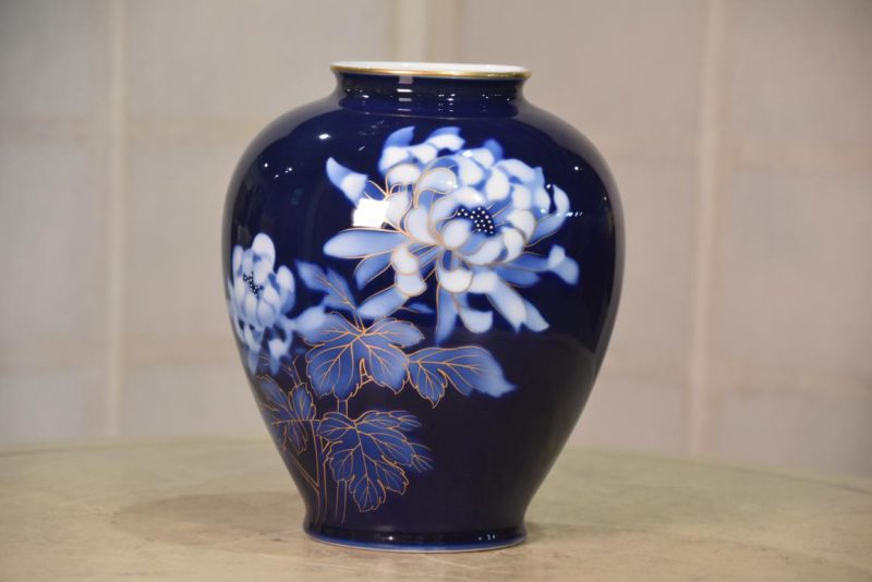 Fukugawa Pottery Vase:Width 160mm - Image 2