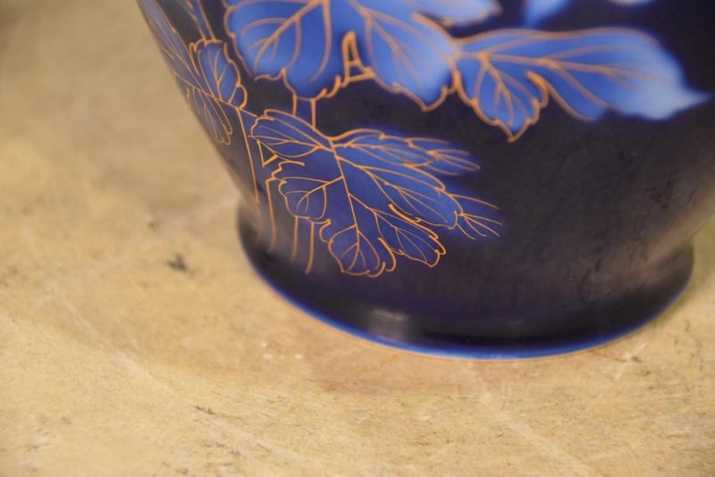 Fukugawa Pottery Vase:Width 160mm - Image 7