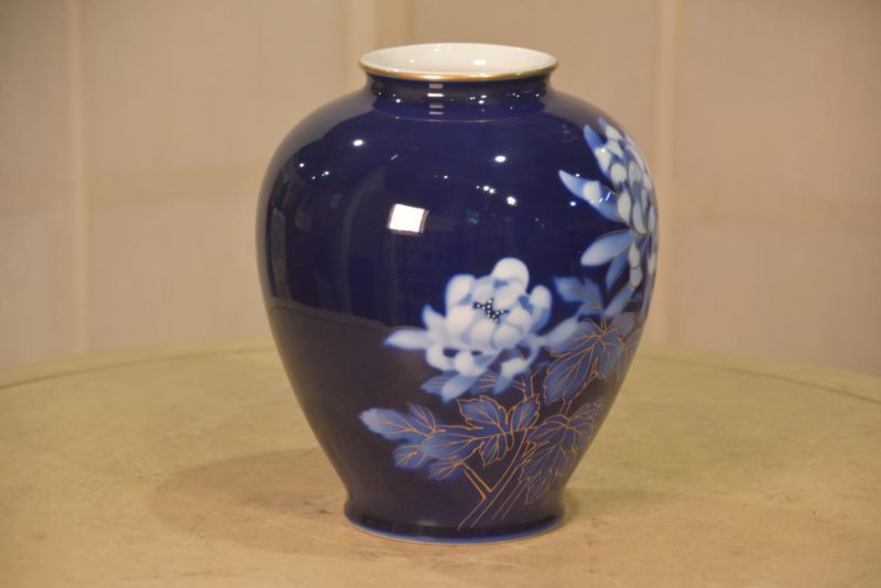 Fukugawa Pottery Vase:Width 160mm - Image 6