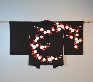Vintage Tsubaki Design Silk Haori Jacket