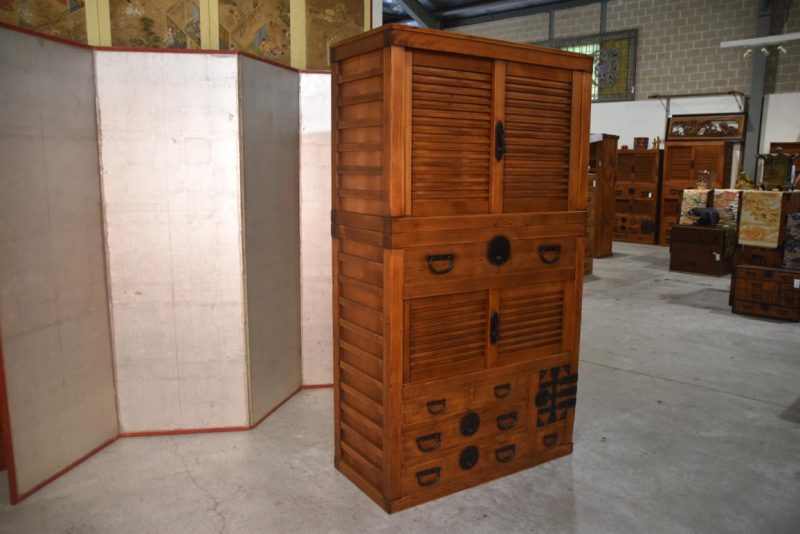Antique 2 Section Merchant Chest Width:960mm - Image 21
