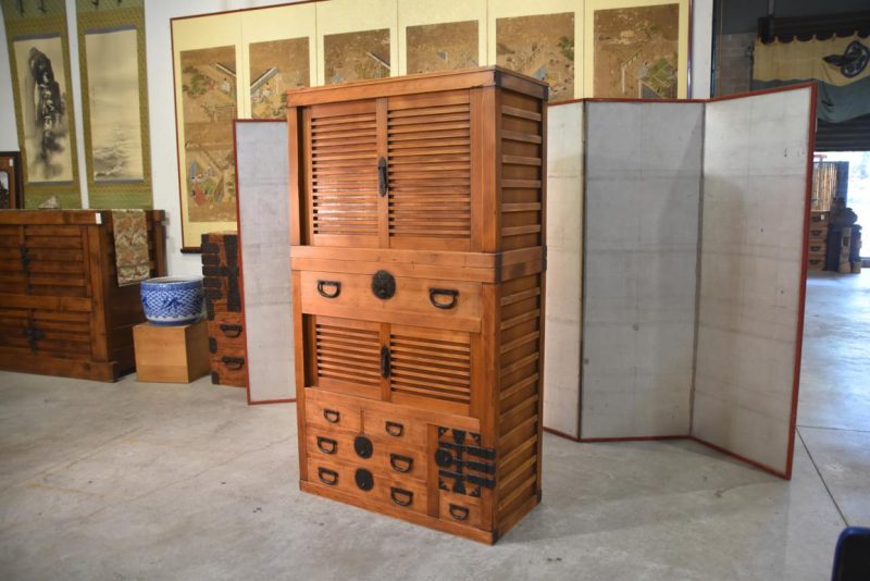 Antique 2 Section Merchant Chest Width:960mm - Image 20