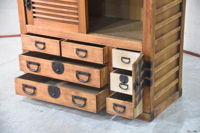 Antique 2 Section Merchant Chest Width:960mm - Image 14