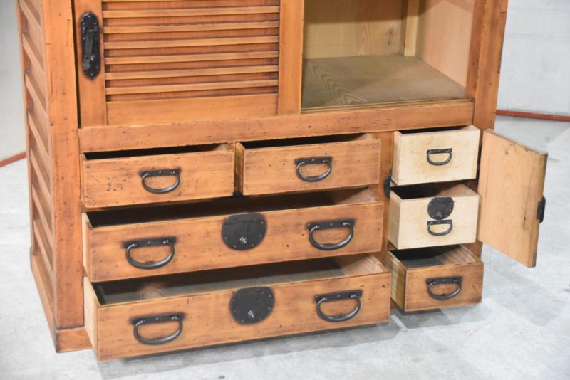 Antique 2 Section Merchant Chest Width:960mm - Image 11