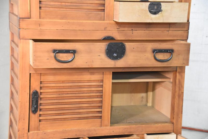 Antique 2 Section Merchant Chest Width:960mm - Image 10