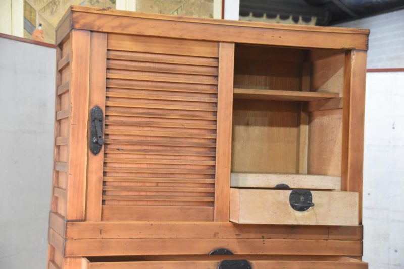 Antique 2 Section Merchant Chest Width:960mm - Image 9