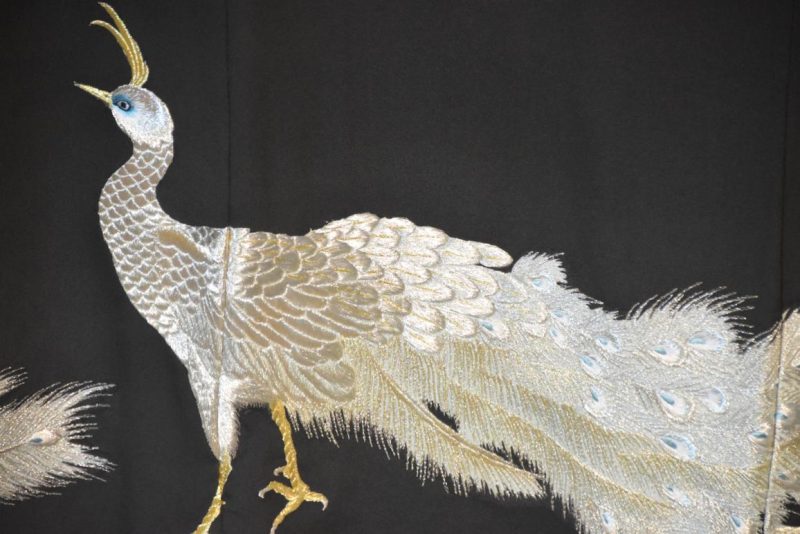 Japanese Vintage Silk Tomosode Kimono - Image 4