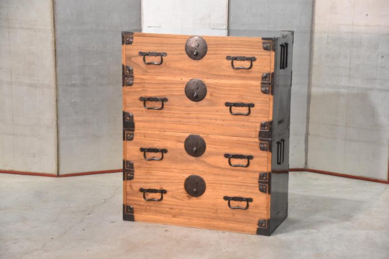 Antique 2 Section Clothing Chest  Width:865mm