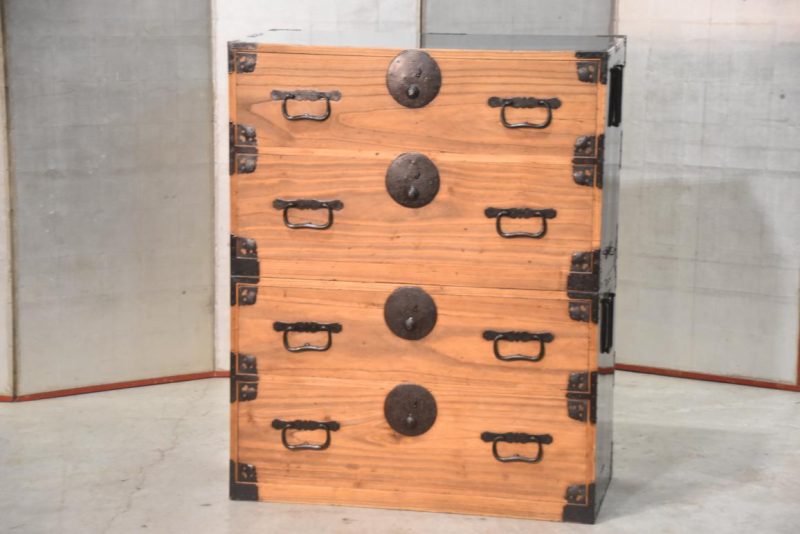 Antique 2 Section Clothing Chest  Width:865mm - Image 2