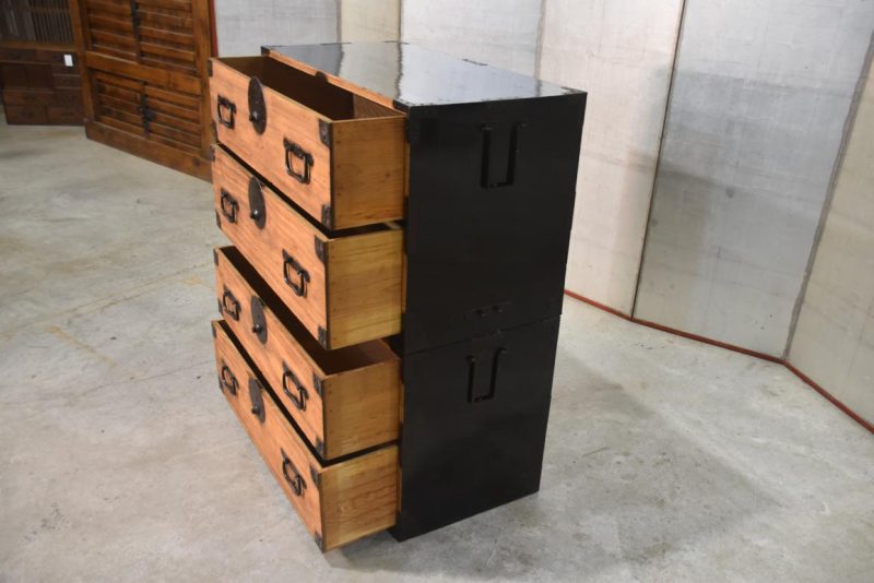 Antique 2 Section Clothing Chest  Width:865mm - Image 9