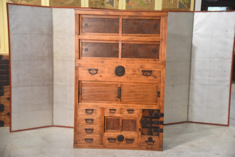Antique Gifu Region 2 Section Merchants Chest Width:1095mm - Image 2