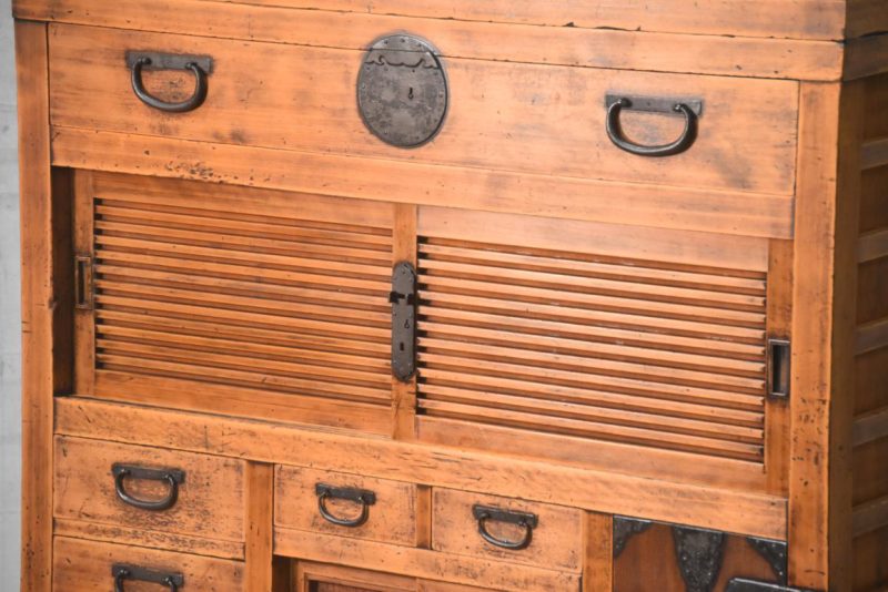 Antique Gifu Region 2 Section Merchants Chest Width:1095mm - Image 9