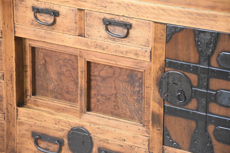 Antique Gifu Region 2 Section Merchants Chest Width:1095mm - Image 8