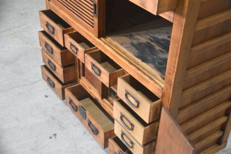 Antique Gifu Region 2 Section Merchants Chest Width:1095mm - Image 5