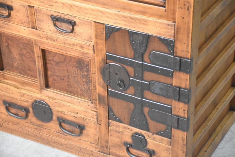 Antique Gifu Region 2 Section Merchants Chest Width:1095mm - Image 4