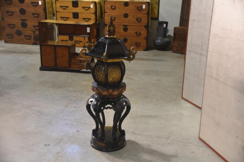 Antique Lacquered Temple Lantern Height:1130mm - Image 11