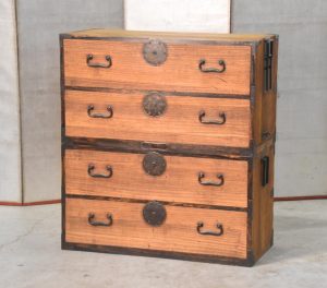 Antique 4 Drawer Clothing Chest (2 Sections)Width:940mm