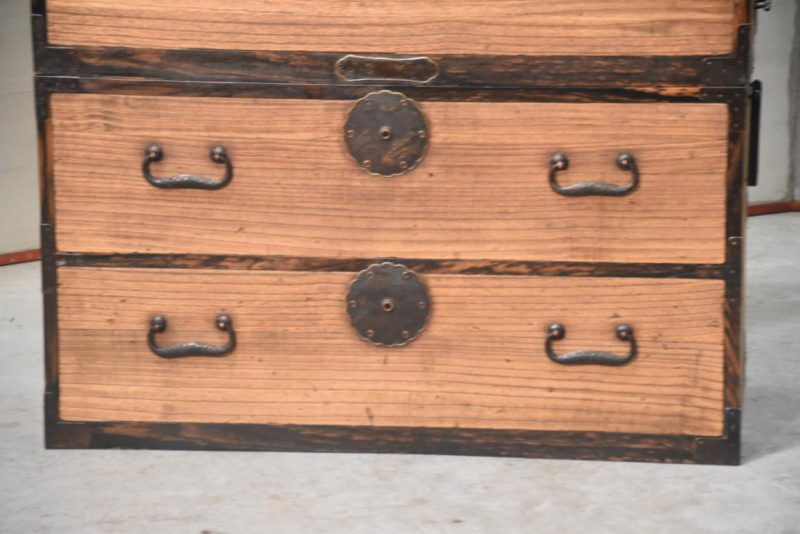Antique 4 Drawer Clothing Chest (2 Sections)Width:940mm - Image 14