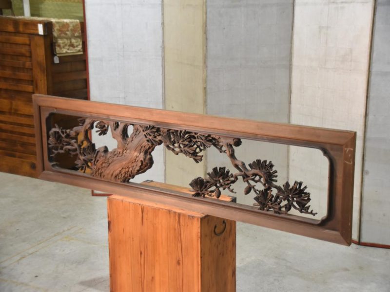Japanese Carved Wooden Rama Transom Width:1710mm - Image 4